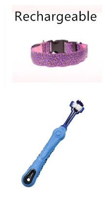 Safety LED Pet Collar with Leopard Design