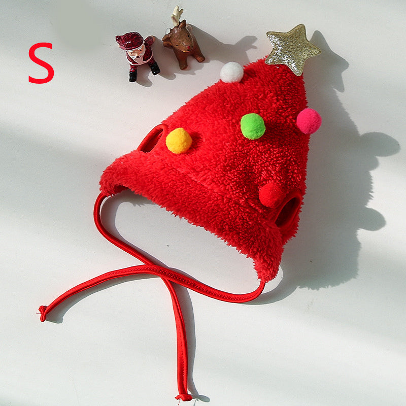 Dog/ Cat Hat Saliva Towel Bib for Christmas